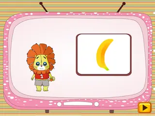 Opening frame of “Eat the Banana”, activity 1A Unit 1 Lesson 6 — an interactive activity.