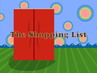 Opening frame of “The Shopping List”, activity 1A Unit 1 Lesson 7 — an interactive activity.
