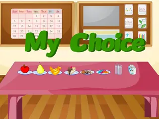 Opening frame of “My Choice”, activity 1A Unit 1 Lesson 8 — an interactive activity.