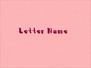 Opening frame of “Letter Name”, activity 1A Unit 1 Lesson 9 — an interactive activity.