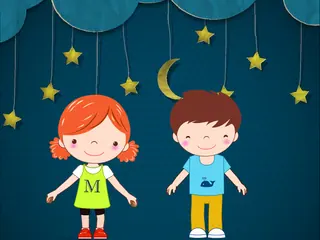 Opening frame of “Peek-a-boo”, activity 1A Unit 2 Lesson 2 — a linear activity.