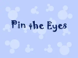 Opening frame of “Pin the Eyes”, activity 1A Unit 2 Lesson 4 — an interactive activity.