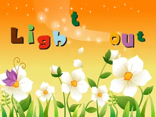 Opening frame of “Lights out”, activity 1A Unit 2 Lesson 4 — an interactive activity.