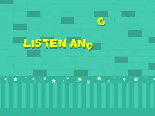 Opening frame of “Listen and Guess”, activity 1A Unit 2 Lesson 6 — an interactive activity.