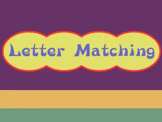 Opening frame of “Letter Matching”, activity 1A Unit 2 Lesson 9 — an interactive activity.