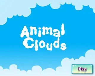 Opening frame of “Animal Clouds”, activity 1A Unit 3 Lesson 3 — an interactive activity.