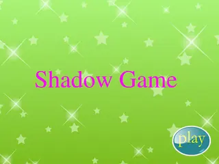 Opening frame of “Shadow Game”, activity 1A Unit 3 Lesson 3 — an interactive activity.