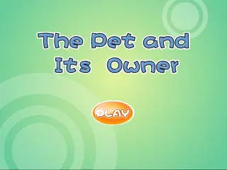 Opening frame of “The Pet and Its Owner”, activity 1A Unit 3 Lesson 8 — an interactive activity.