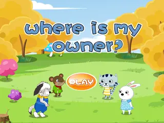 Opening frame of “Where Is My Owner?”, activity 1A Unit 3 Lesson 8 — an interactive activity.