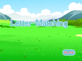 Opening frame of “Letter Matching”, activity 1A Unit 3 Lesson 9 — an interactive activity.