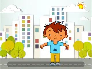 Opening frame of “Cross the Bridge”, activity 1A Unit 4 Lesson 2 — a linear activity.