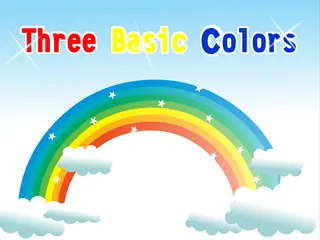 Opening frame of “Three Basic Colors”, activity 1A Unit 4 Lesson 3 — an interactive activity.