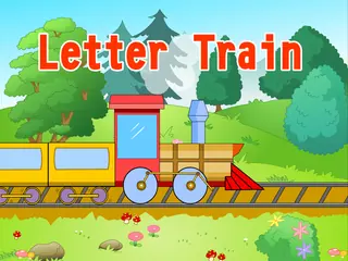 Opening frame of “Letter Train”, activity 1A Unit 4 Lesson 9 — an interactive activity.