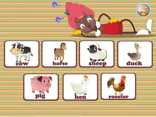 Opening frame of “Words Action”, activity 1B Unit 1 Lesson 2 — an interactive activity.