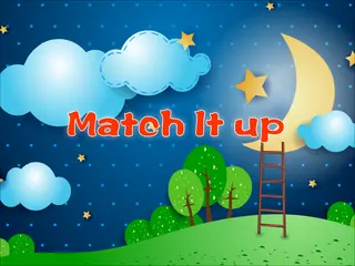 Opening frame of “Match It up”, activity 1B Unit 1 Lesson 2 — an interactive activity.