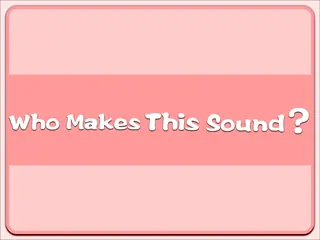 Opening frame of “Who Makes This Sound?”, activity 1B Unit 1 Lesson 4 — an interactive activity.