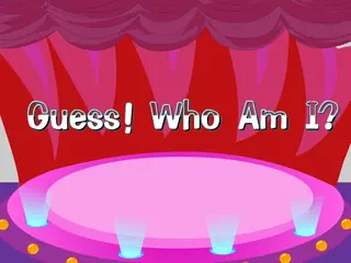 Opening frame of “Guess, Who Am I?”, activity 1B Unit 1 Lesson 7 — an interactive activity.