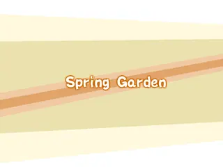 Opening frame of “Spring Garden”, activity 1B Unit 2 Lesson 4 — an interactive activity.