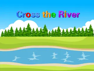 Opening frame of “Cross the River”, activity 1B Unit 2 Lesson 5 — an interactive activity.