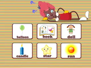Opening frame of “Words Action”, activity 1B Unit 3 Lesson 2 — an interactive activity.