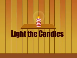 Opening frame of “Light the Candles”, activity 1B Unit 3 Lesson 4 — an interactive activity.