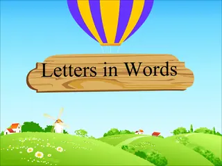 Opening frame of “Letters in Words”, activity 1B Unit 3 Lesson 9 — an interactive activity.