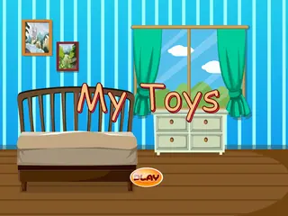 Opening frame of “My Toys”, activity 1B Unit 4 Lesson 2 — an interactive activity.