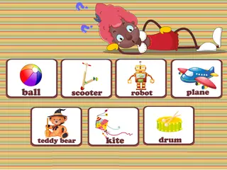 Opening frame of “Words Action”, activity 1B Unit 4 Lesson 2 — an interactive activity.