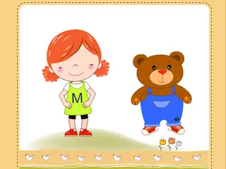 Opening frame of “Teddy Bear”, activity 1B Unit 4 Lesson 7 — a linear activity.
