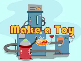 Opening frame of “Make a Toy”, activity 1B Unit 4 Lesson 9 — an interactive activity.