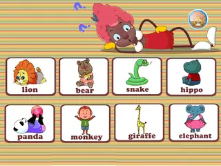 Opening frame of “Words Action”, activity 2A Unit 1 Lesson 2 — an interactive activity.