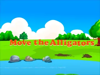Opening frame of “Move the Alligators”, activity 2A Unit 1 Lesson 9 — an interactive activity.