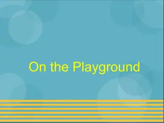 Opening frame of “On the Playground”, activity 2A Unit 2 Lesson 2 — an interactive activity.