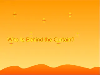 Opening frame of “Who Is Behind the Curtain?”, activity 2A Unit 2 Lesson 5 — an interactive activity.