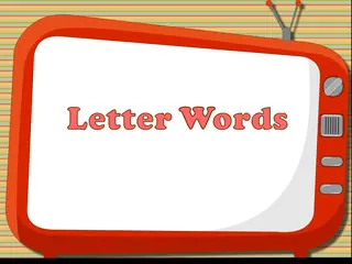 Opening frame of “Letter Words”, activity 2A Unit 2 Lesson 8 — an interactive activity.