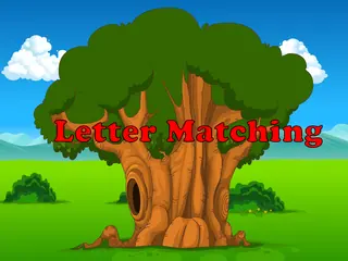 Opening frame of “Letter Matching”, activity 2A Unit 2 Lesson 8 — an interactive activity.