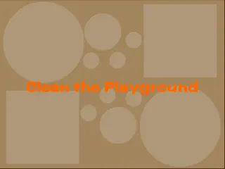 Opening frame of “Clean the Playground”, activity 2A Unit 2 Lesson 9 — an interactive activity.