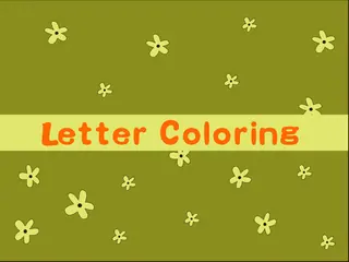 Opening frame of “Letter Coloring”, activity 2A Unit 2 Lesson 9 — an interactive activity.