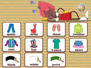 Opening frame of “Words Action”, activity 2A Unit 3 Lesson 2 — an interactive activity.