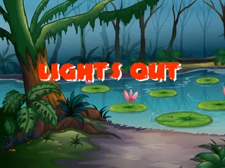 Opening frame of “Lights out”, activity 2A Unit 3 Lesson 4 — an interactive activity.
