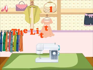 Opening frame of “The Little Tailor”, activity 2A Unit 3 Lesson 8 — an interactive activity.
