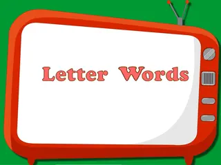 Opening frame of “Letter Words”, activity 2A Unit 3 Lesson 9 — an interactive activity.
