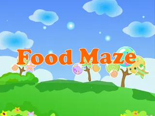 Opening frame of “Food Maze”, activity 2A Unit 4 Lesson 2 — an interactive activity.