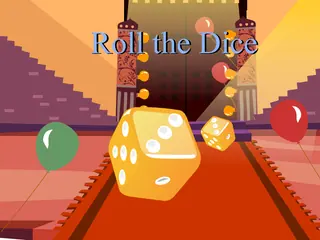 Opening frame of “Roll the Dice”, activity 2A Unit 4 Lesson 4 — an interactive activity.