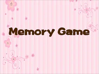 Opening frame of “Memory Game”, activity 2A Unit 4 Lesson 6 — an interactive activity.