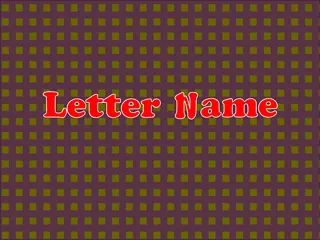 Opening frame of “Letter Name”, activity 2A Unit 4 Lesson 9 — an interactive activity.