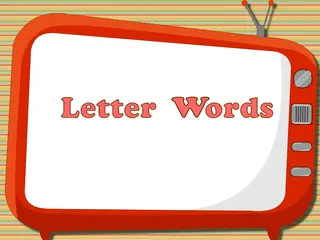 Opening frame of “Letter Words”, activity 2A Unit 4 Lesson 9 — an interactive activity.