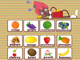 Opening frame of “Words Action”, activity 2B Unit 1 Lesson 2 — an interactive activity.