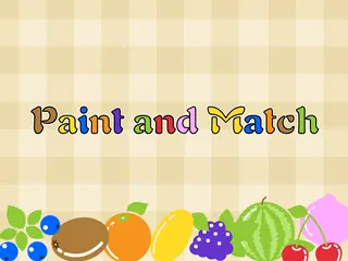 Opening frame of “Paint and Match”, activity 2B Unit 1 Lesson 3 — an interactive activity.