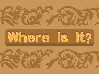 Opening frame of “Where Is It?”, activity 2B Unit 1 Lesson 8 — an interactive activity.